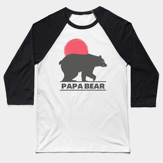 Papa Bear Baseball T-Shirt by Art By Bear